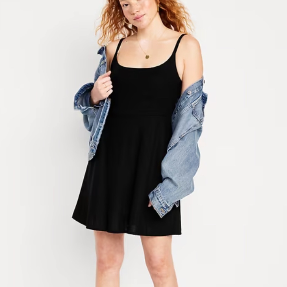 Old Navy Fit & Flare Cami Mini Dress - black
